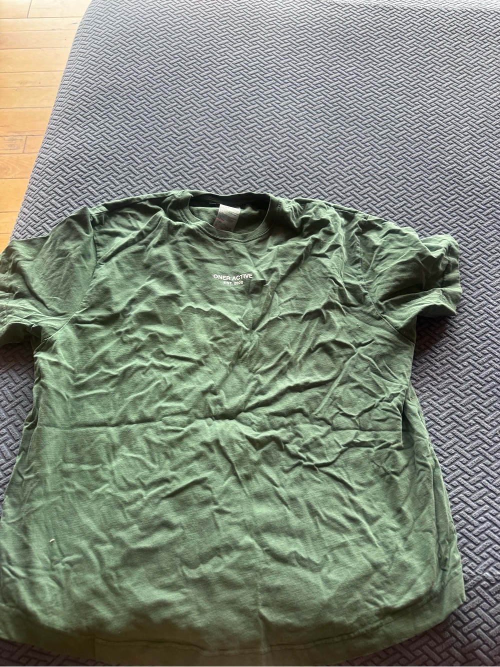 Oner Active Forest Green Crewneck Tee with White Logo